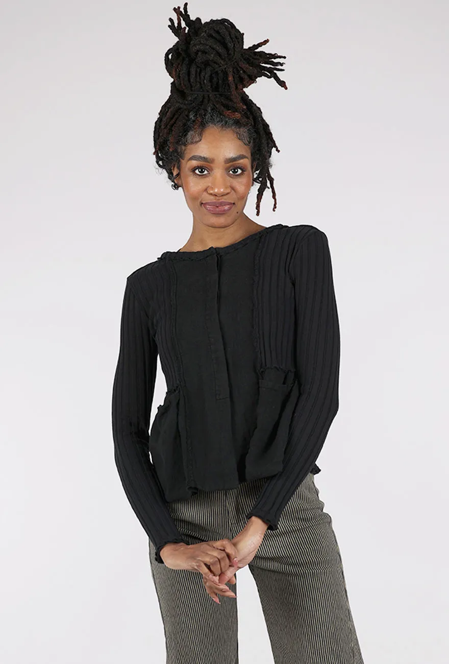 Mixed Media Shrunken Jacket, Black Recommend Investment