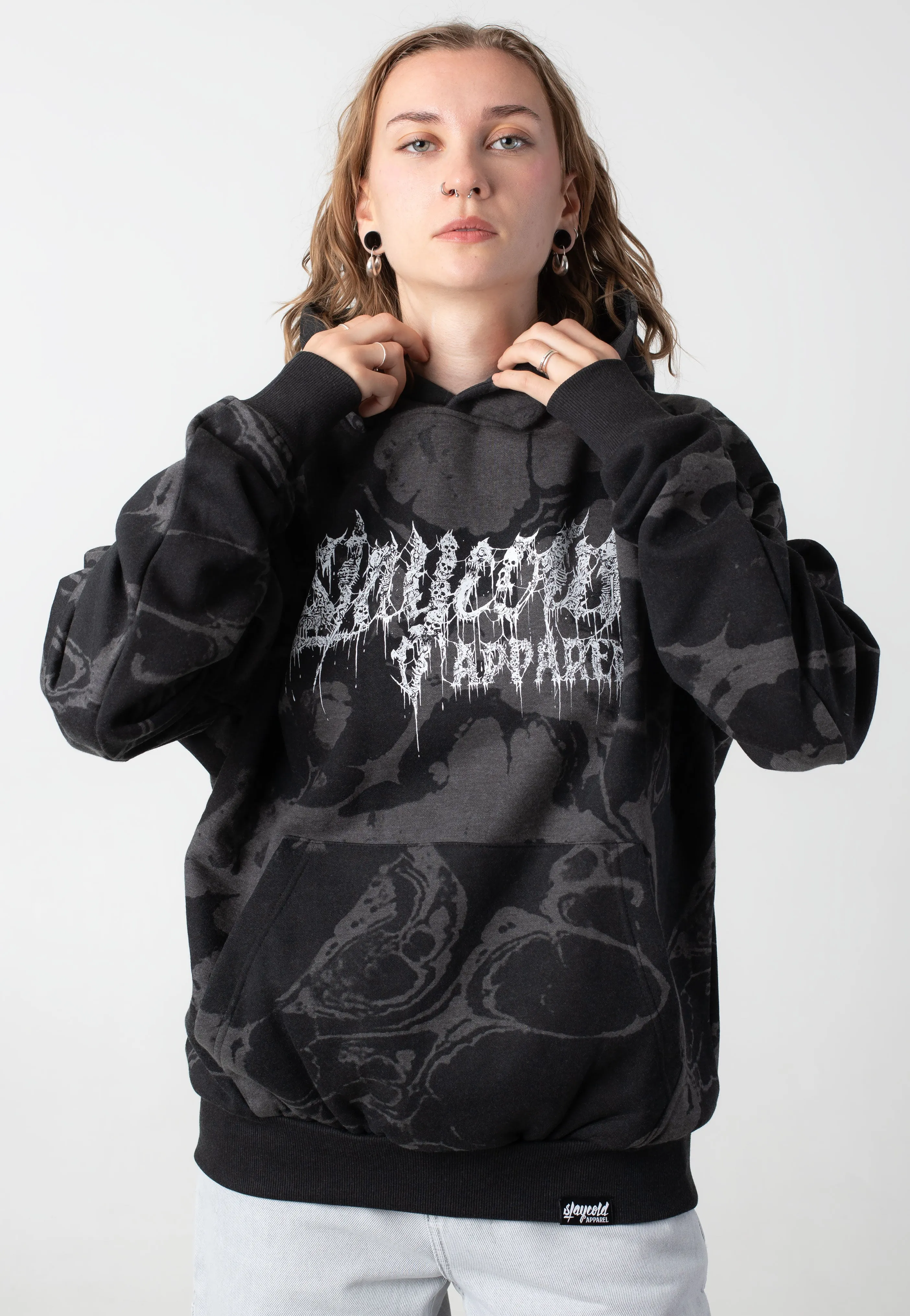 Stylish Combination Stay Cold Apparel - Strangled Oversized Black - Hoodie