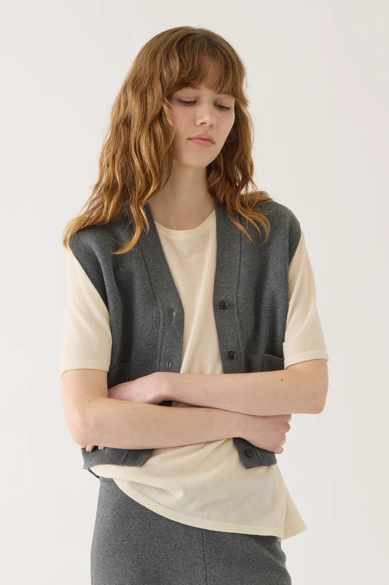 Stylish Comfort Elara Dark Grey Vest