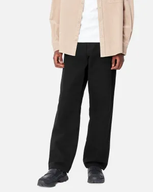 Carhartt WIP Single Knee Pant Relaxed Fit Canvas Trousers - Black Rinsed | Carhartt WIP Chinos & Non-Denim Pants | JEANSTORE