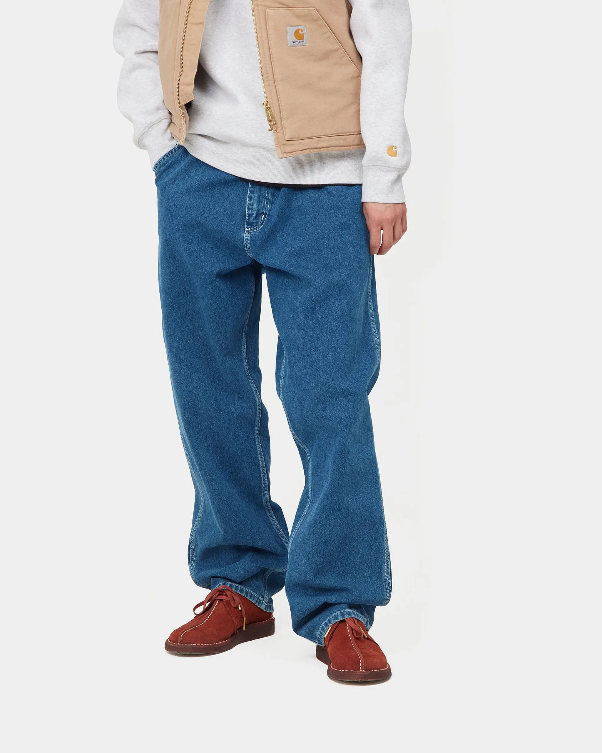 Carhartt WIP Simple Pant Loose Fit Mens Jeans - Blue Stone Washed | Carhartt WIP Jeans | JEANSTORE