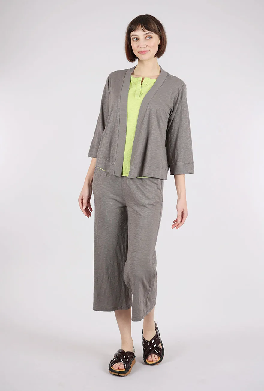 Stylish Fit Easy 3/4-Sleeve Cardie, Onyx Gray