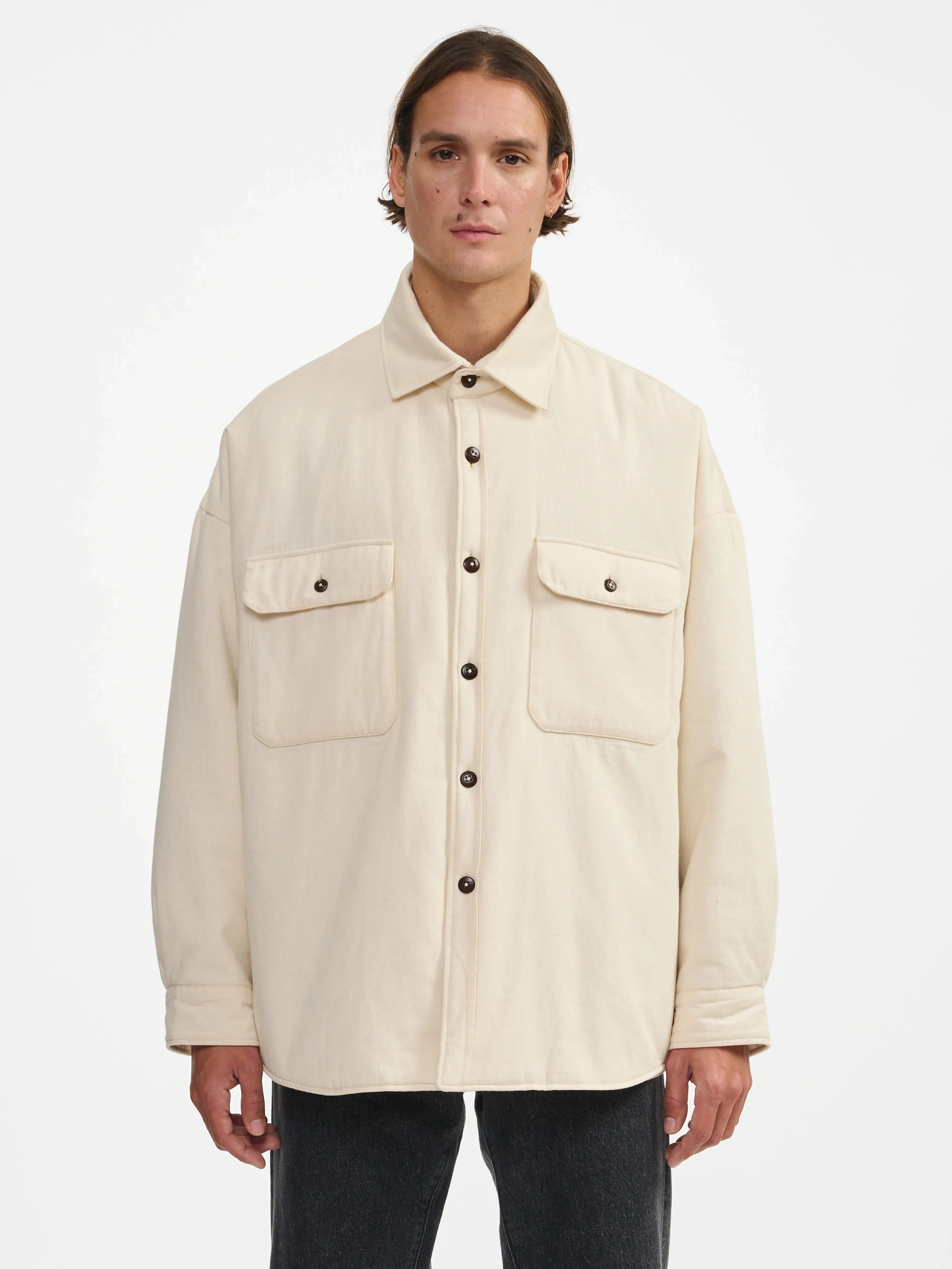 Stylish Fit Form lowe overshirt (241 / M / ECRU)