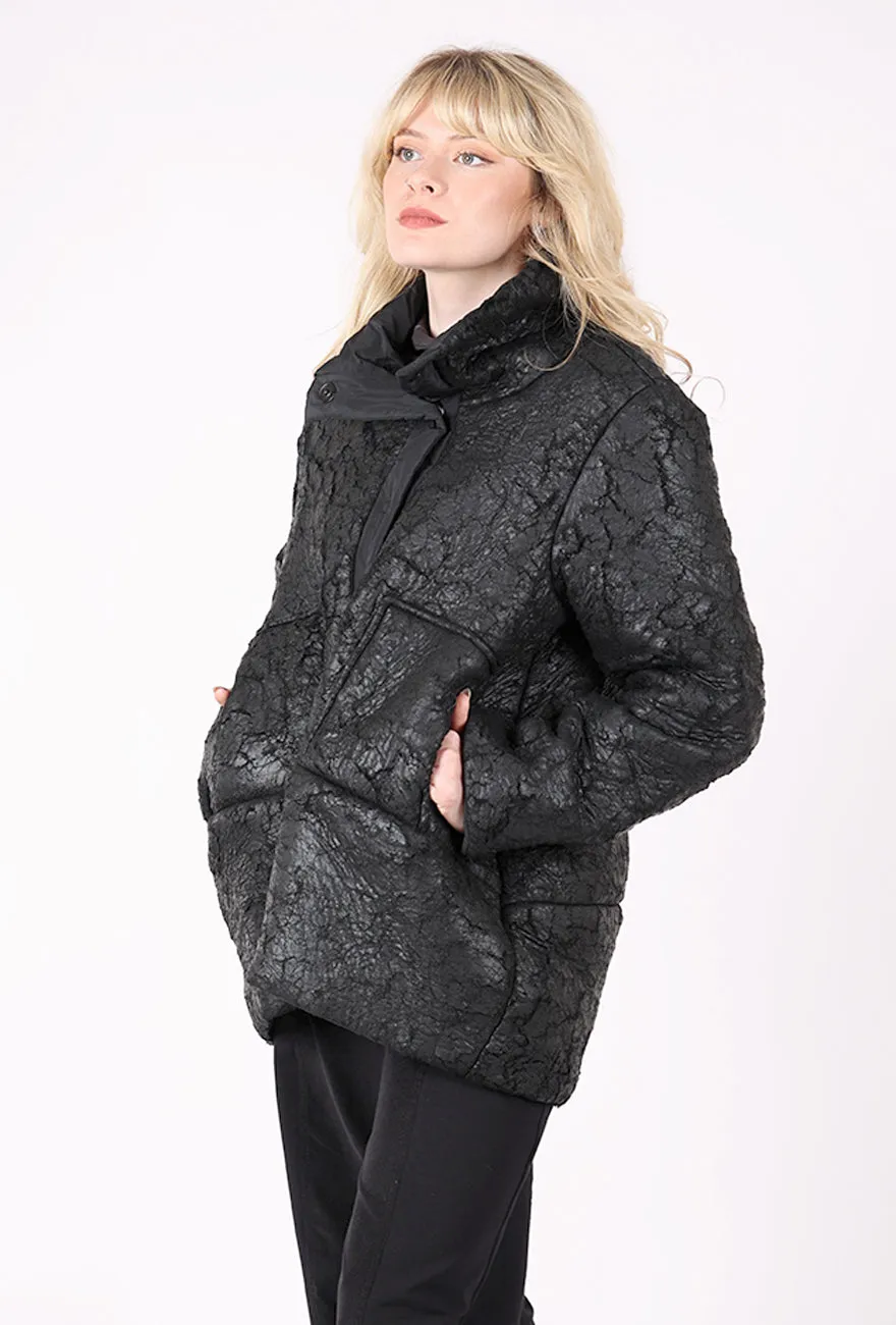Stylish Outerwear Elva Puffer Jacket, Black/Black