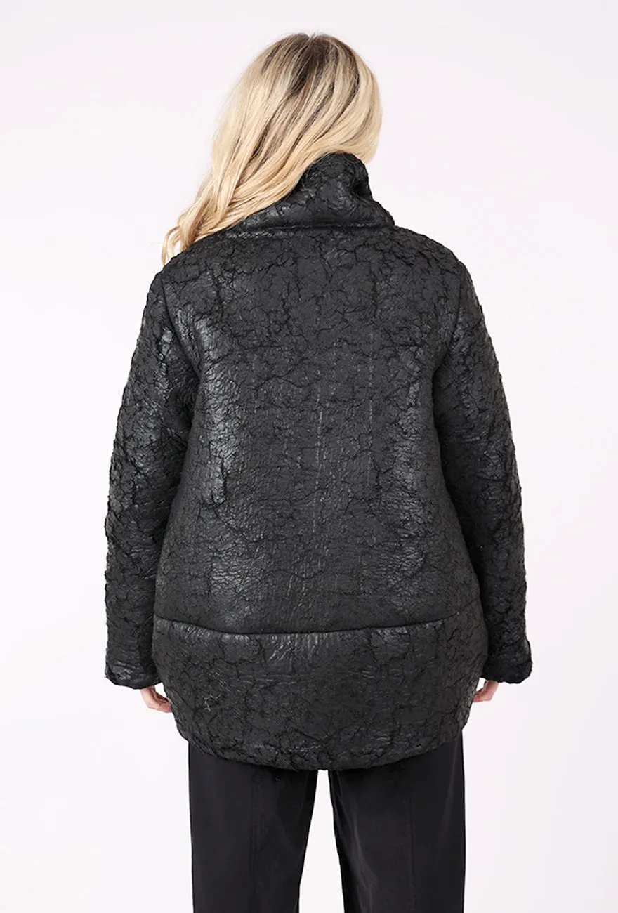 Stylish Outerwear Elva Puffer Jacket, Black/Black