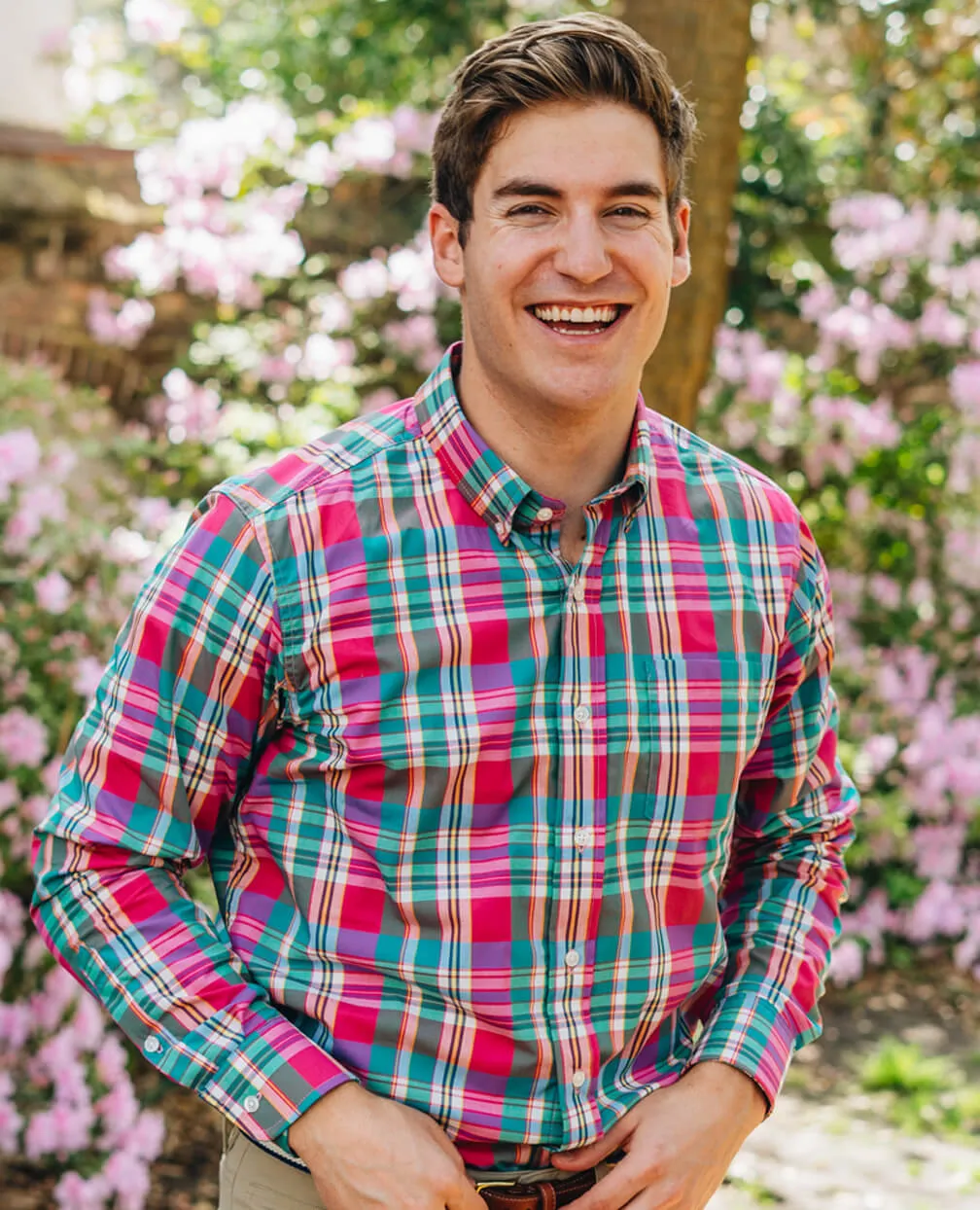 Stylish Pairing Stovall: Brookline Button Down Shirt - Marine Blue