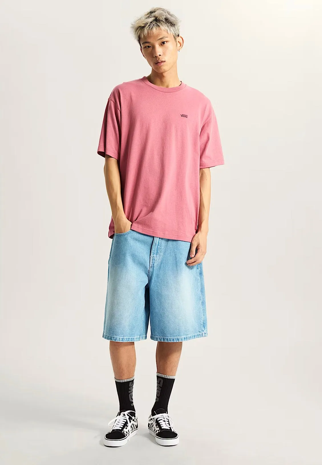 Stylish Top Vans - Left Chest II Loose Mauvewood - T-Shirt