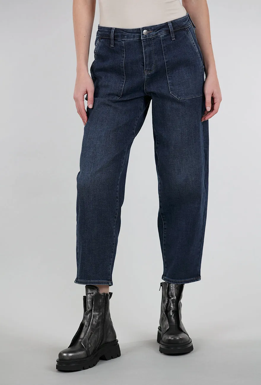 Stylish Waist Relaxed Utility Ankle Jean, Wellspring