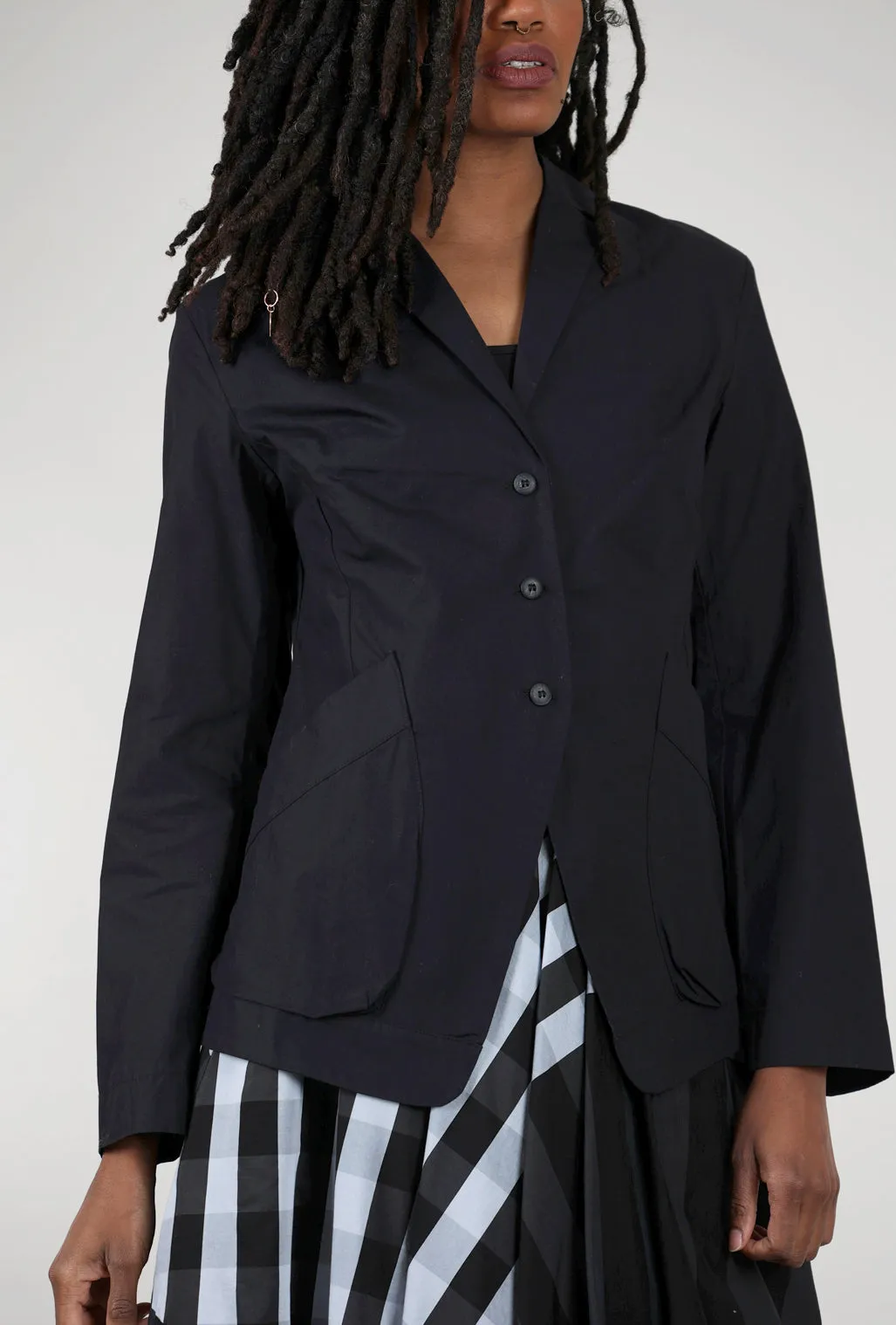 Suede Finish Roti Jacket, Black