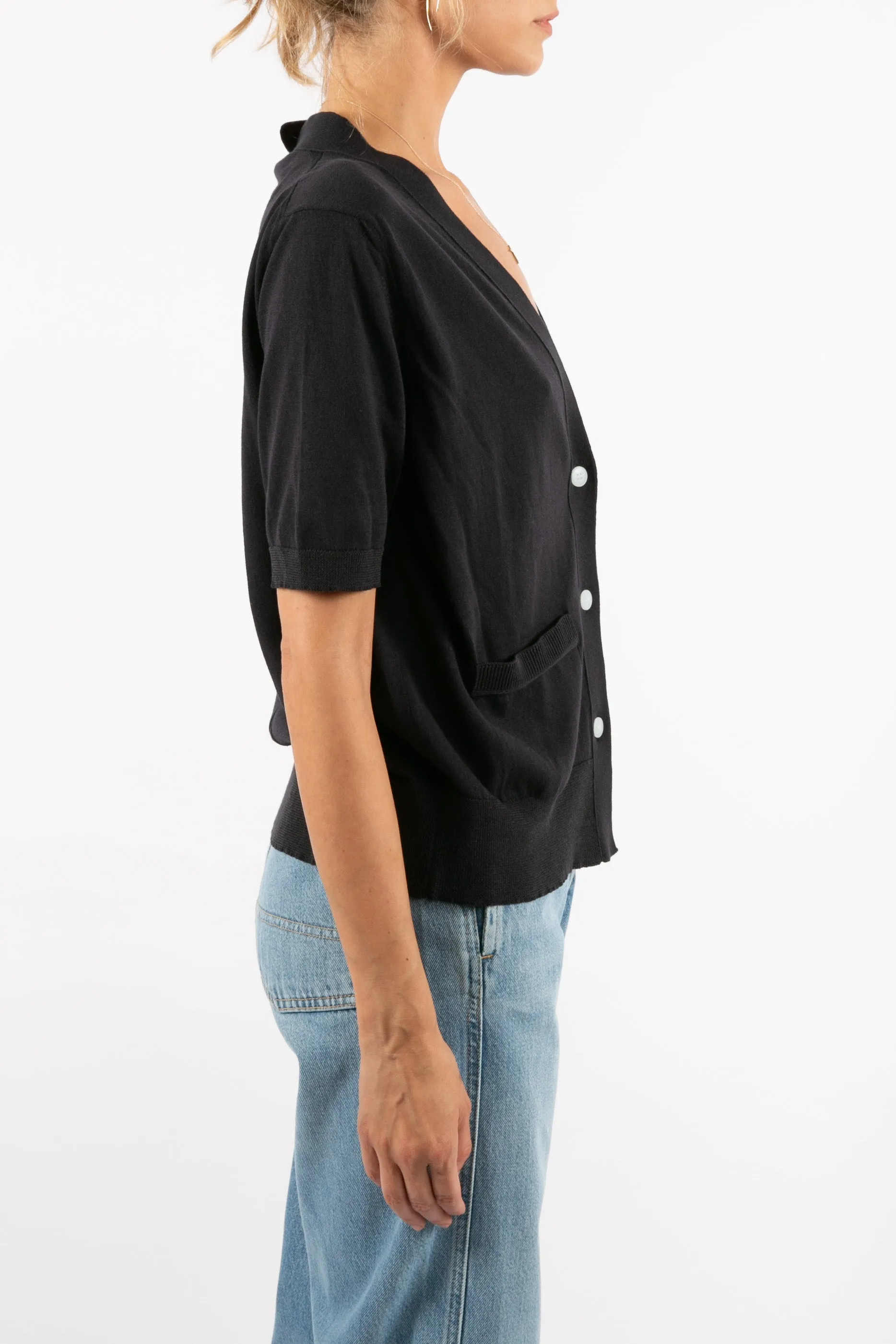 Sumi Deep Navy Cardi Smooth Touch