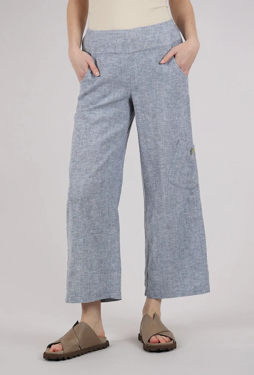 Summer Breeze Linen Pant, Indigo Soft Structure