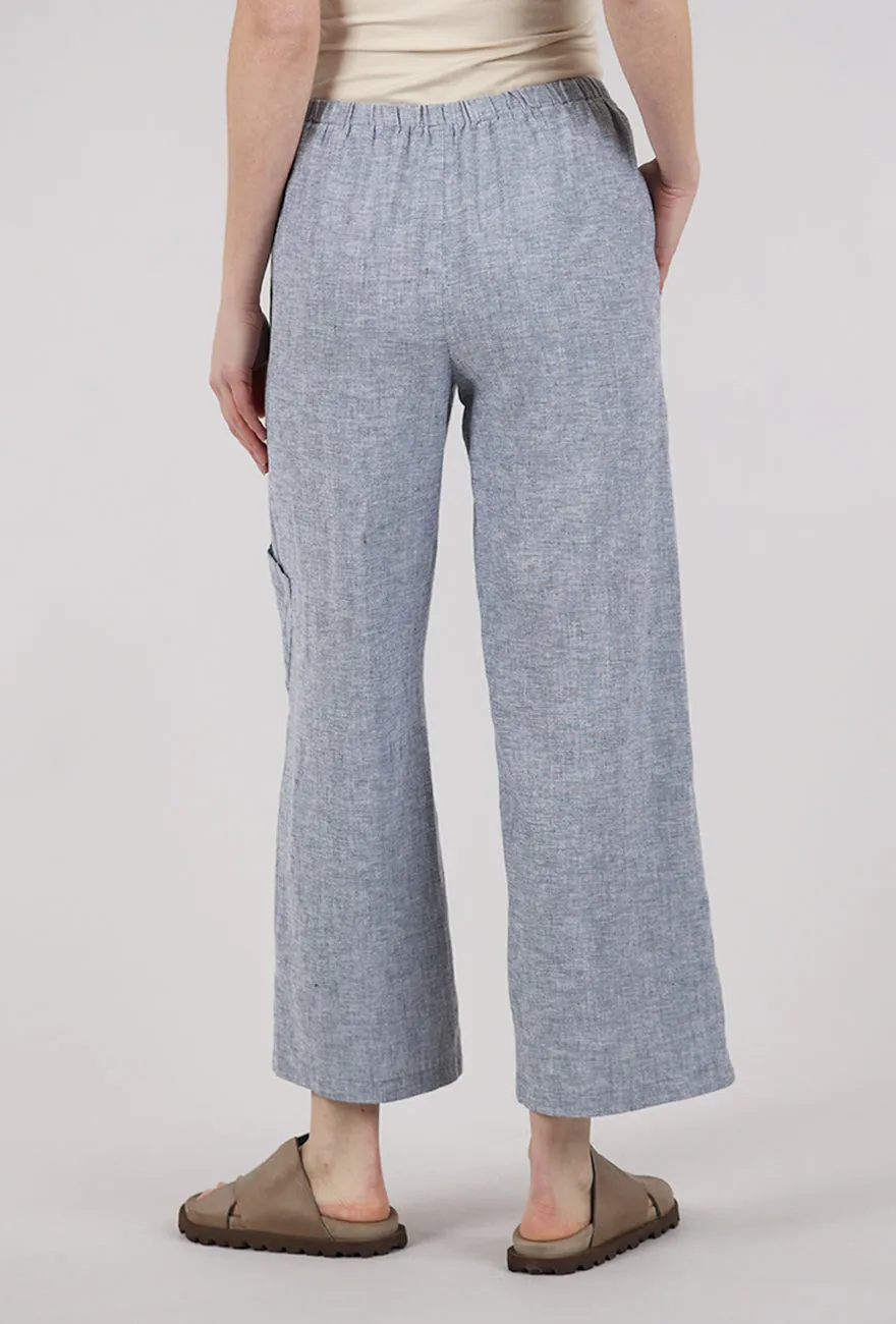 Summer Breeze Linen Pant, Indigo Smooth Fabric