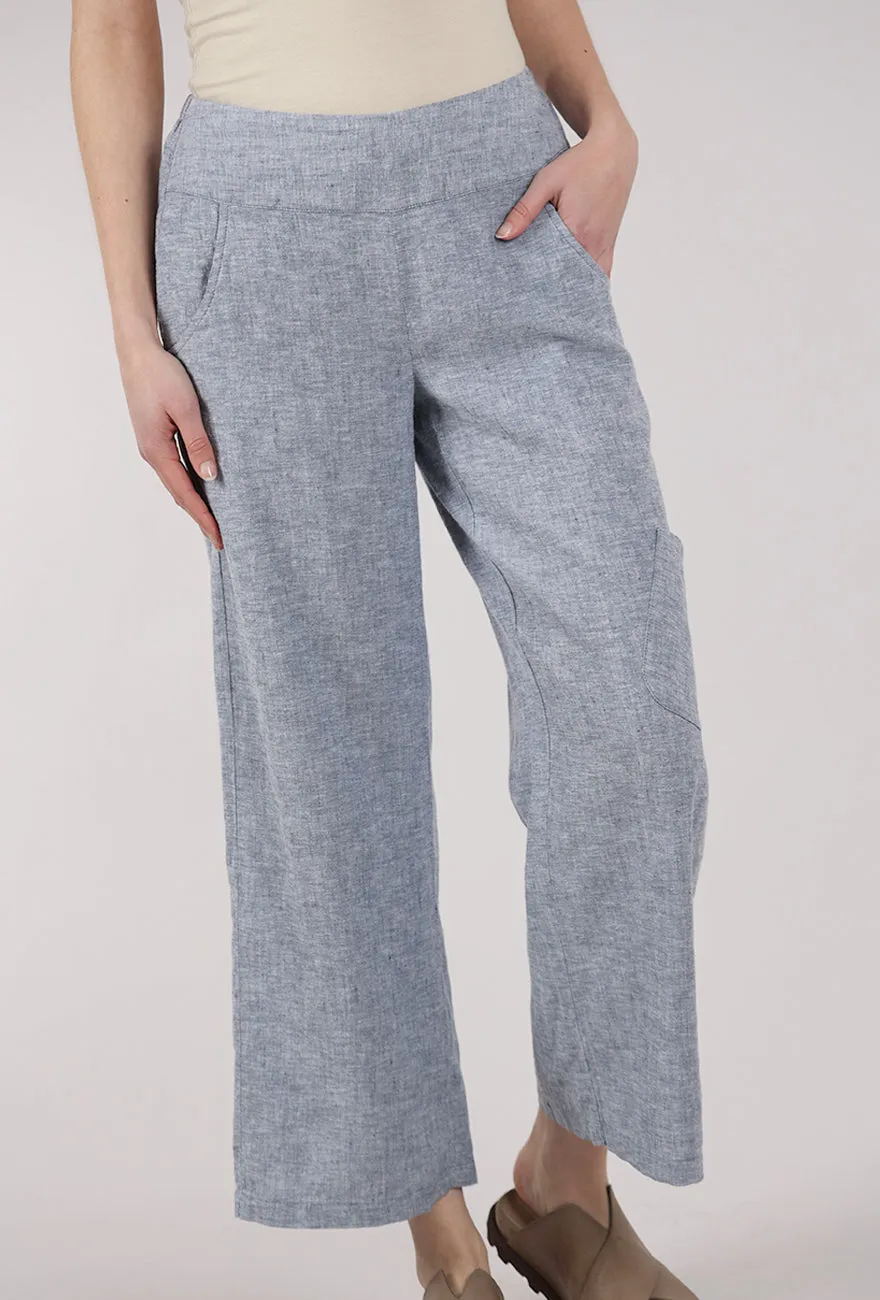 Summer Breeze Linen Pant, Indigo Smooth Fabric