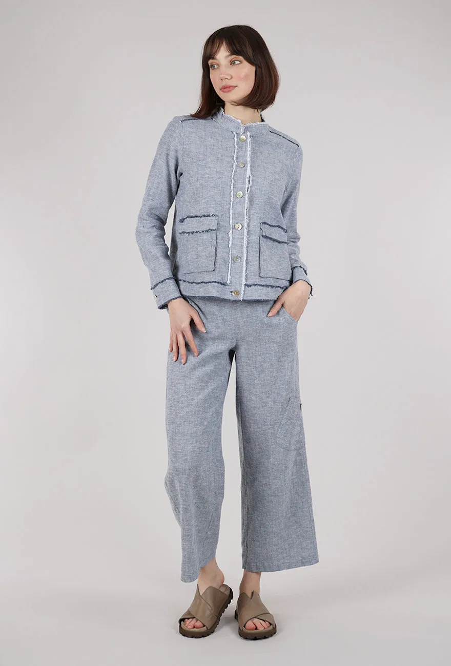 Summer Breeze Linen Pant, Indigo Smooth Fabric