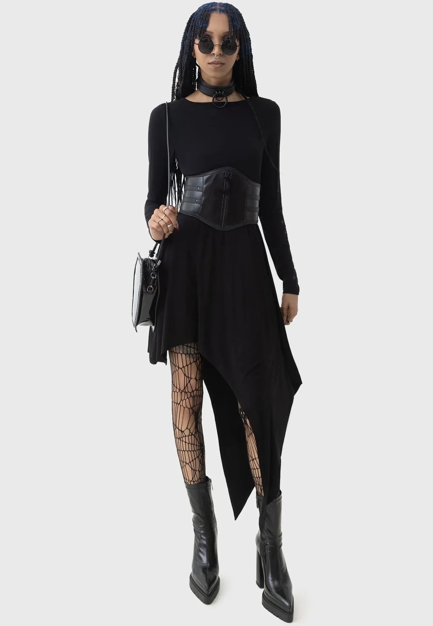 Side Tie Killstar x Kihilist - Crescent Doom Black - Dress