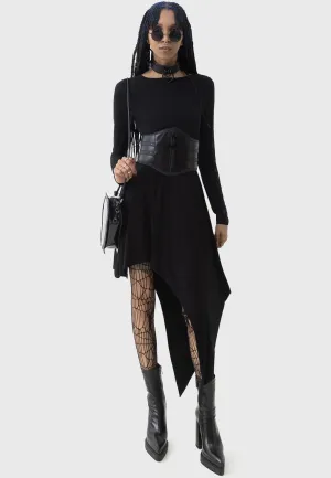 Side Tie Killstar x Kihilist - Crescent Doom Black - Dress