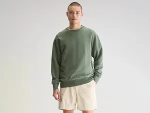 Suede Flake crewneck sweatshirt (251 / M / THYME)