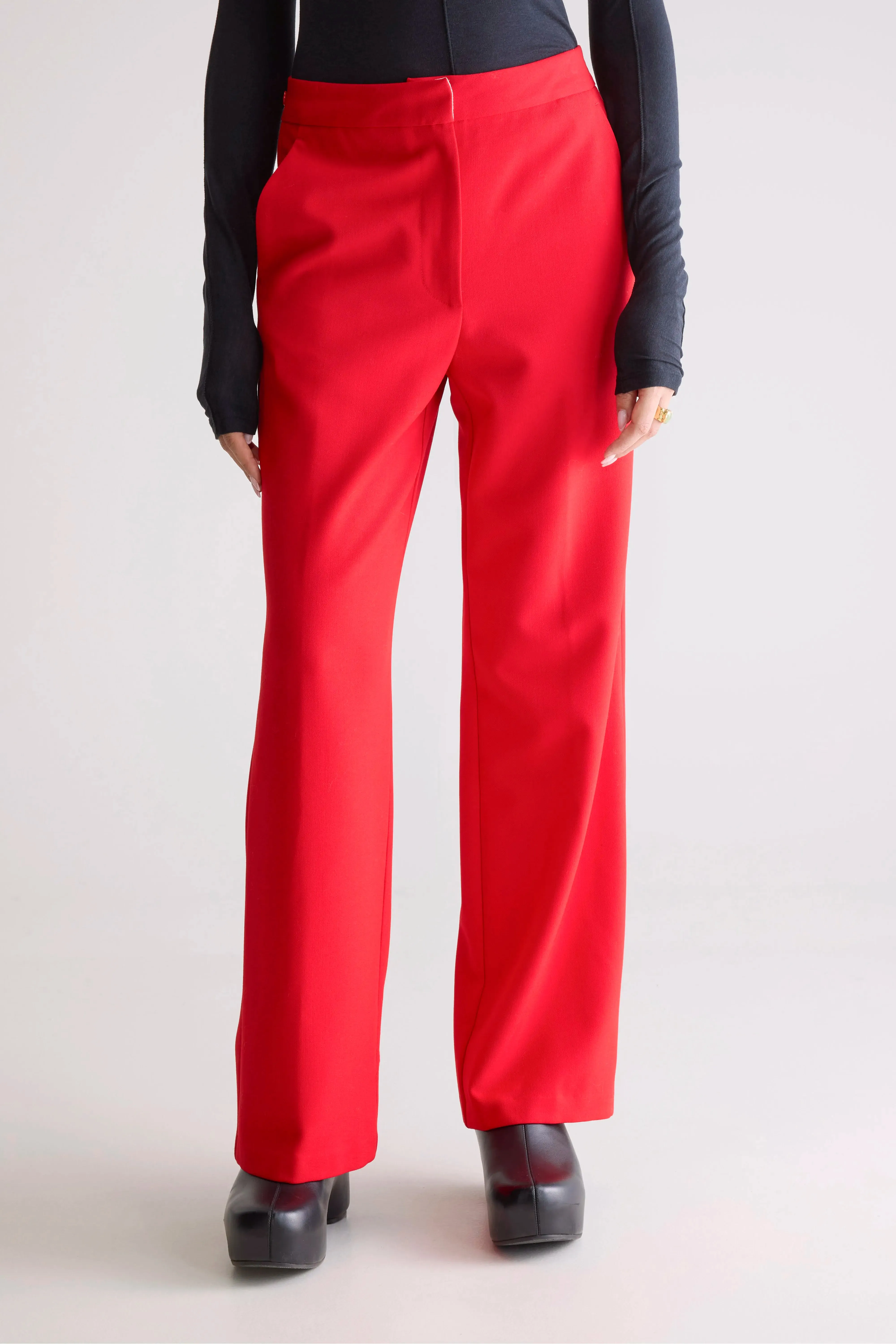 Sunrise straight trousers (252 / W / SANGUINE) High Waistband