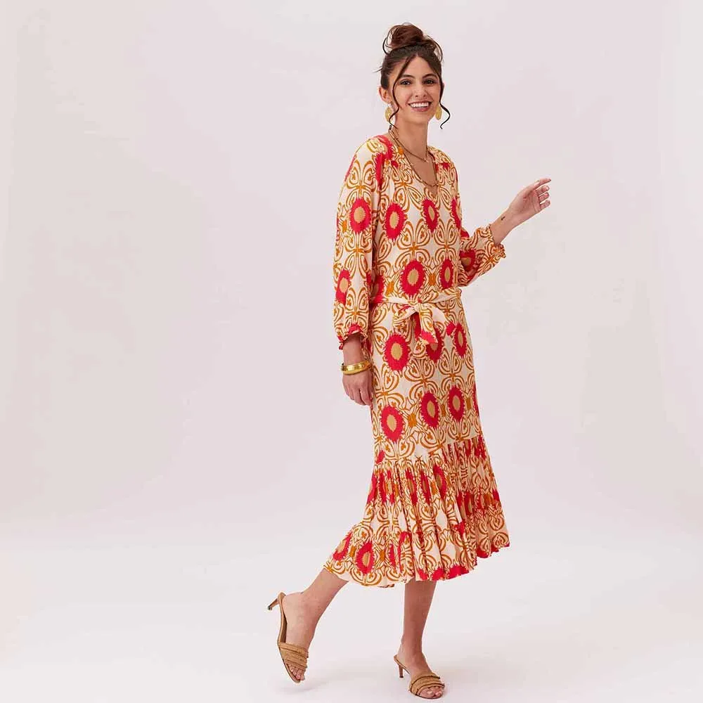 Susana Tiered Dress Fine Knit