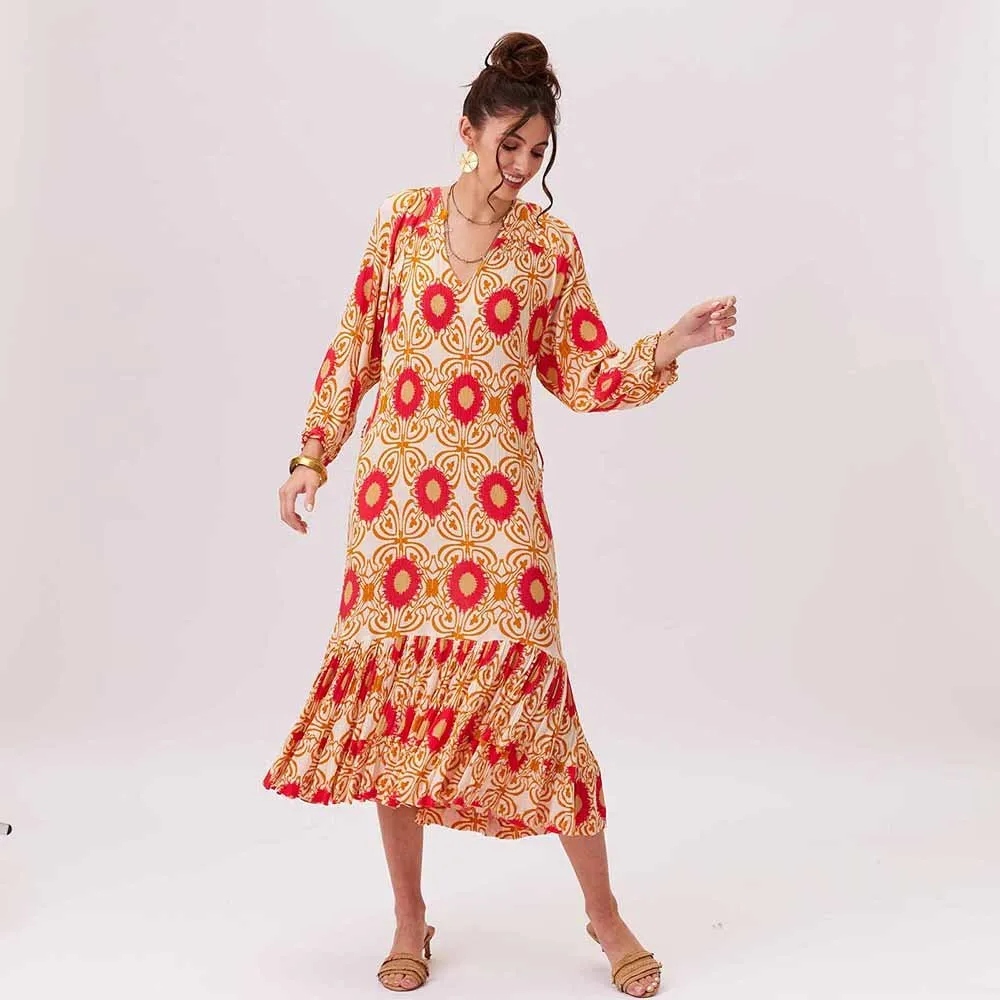 Susana Tiered Dress Fine Knit