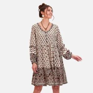 Full Coverage Julia Block Panel Midi Dress