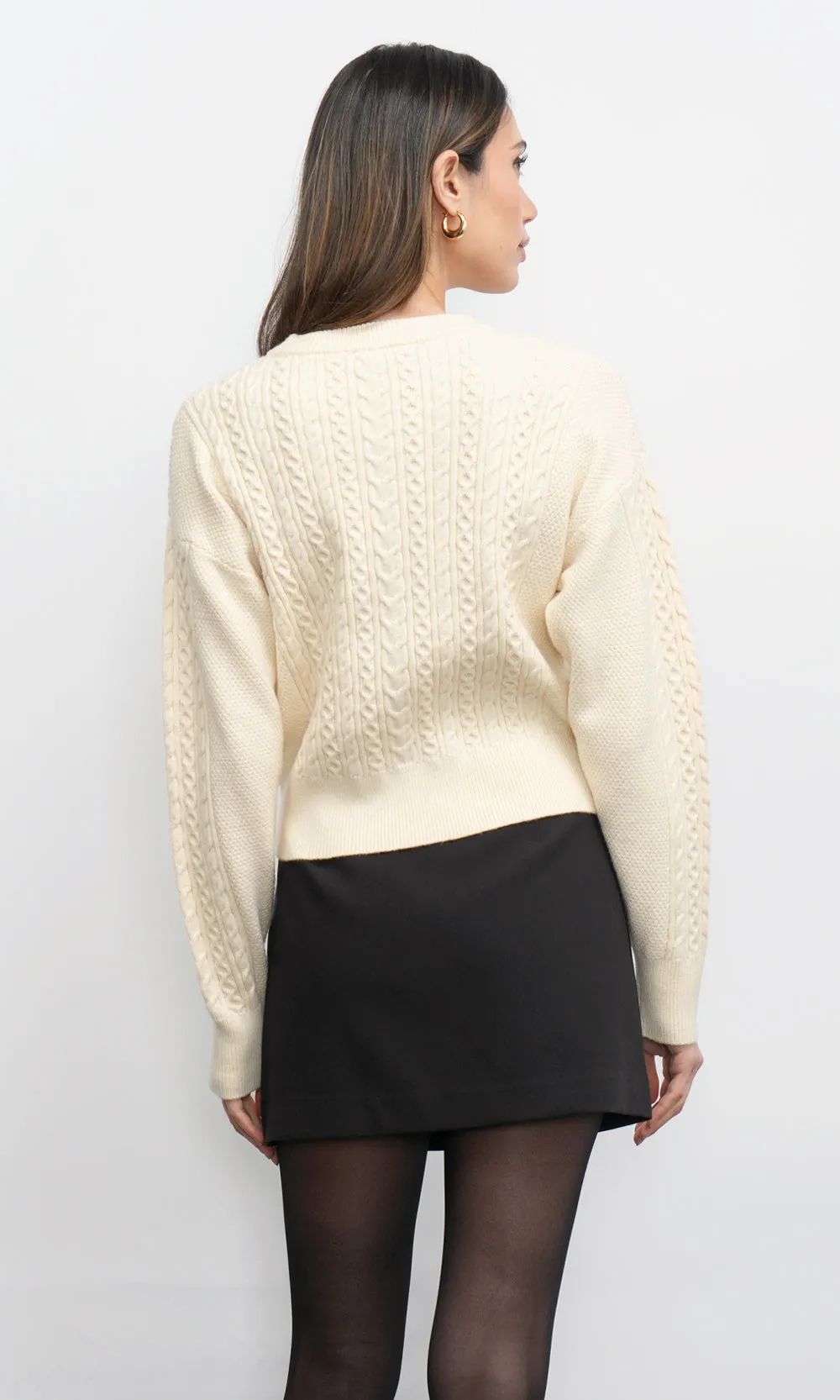 T - Shirts Finley Long Sleeve Pull Over Cable Knit Sweater