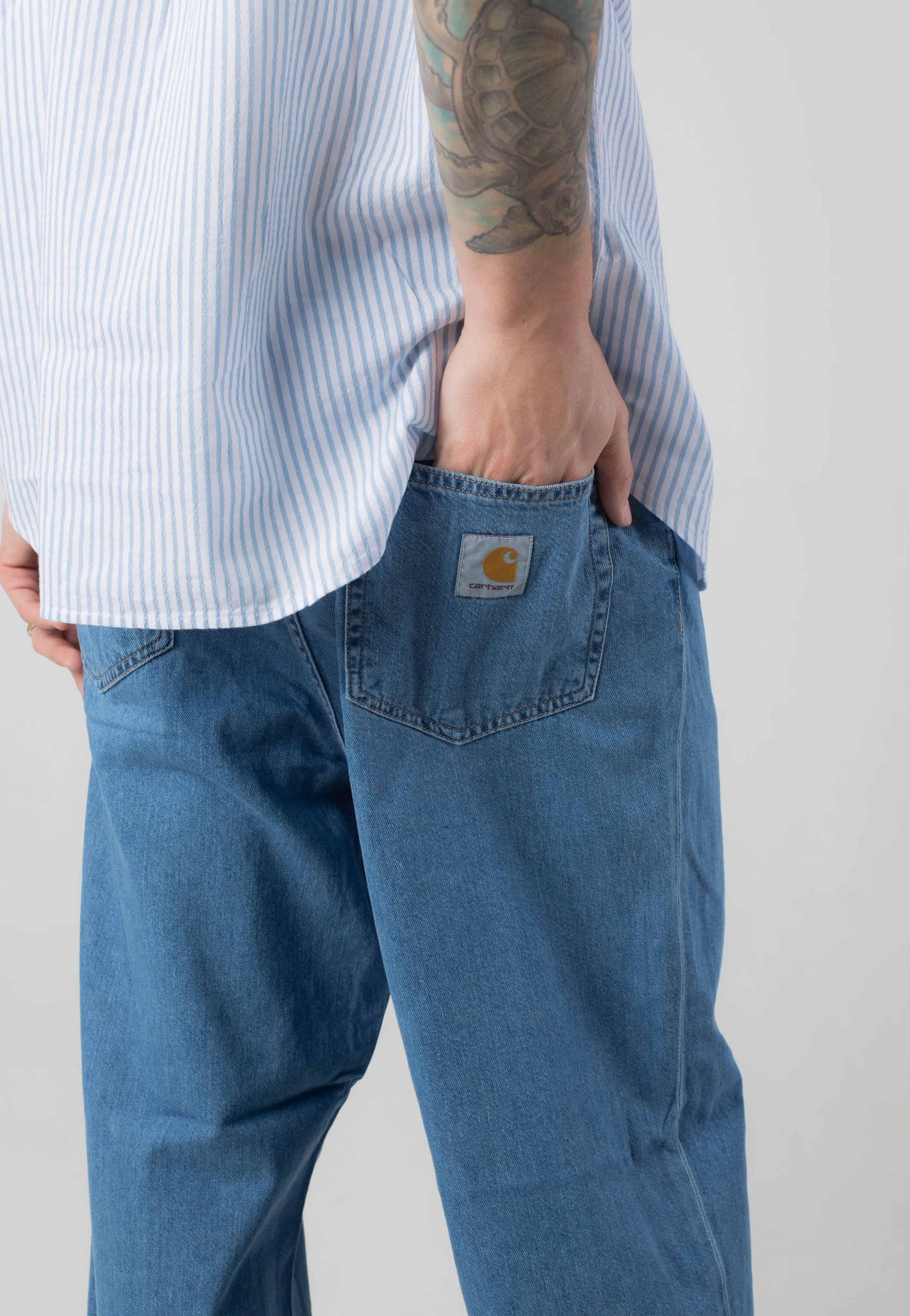 Tailored Fit Carhartt WIP - Lucas Bleached Blue - Pants