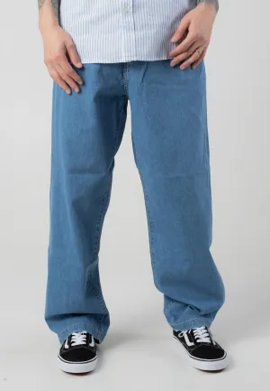 Wide-leg cut Smooth Finish Carhartt WIP - Lucas Bleached Blue - Pants