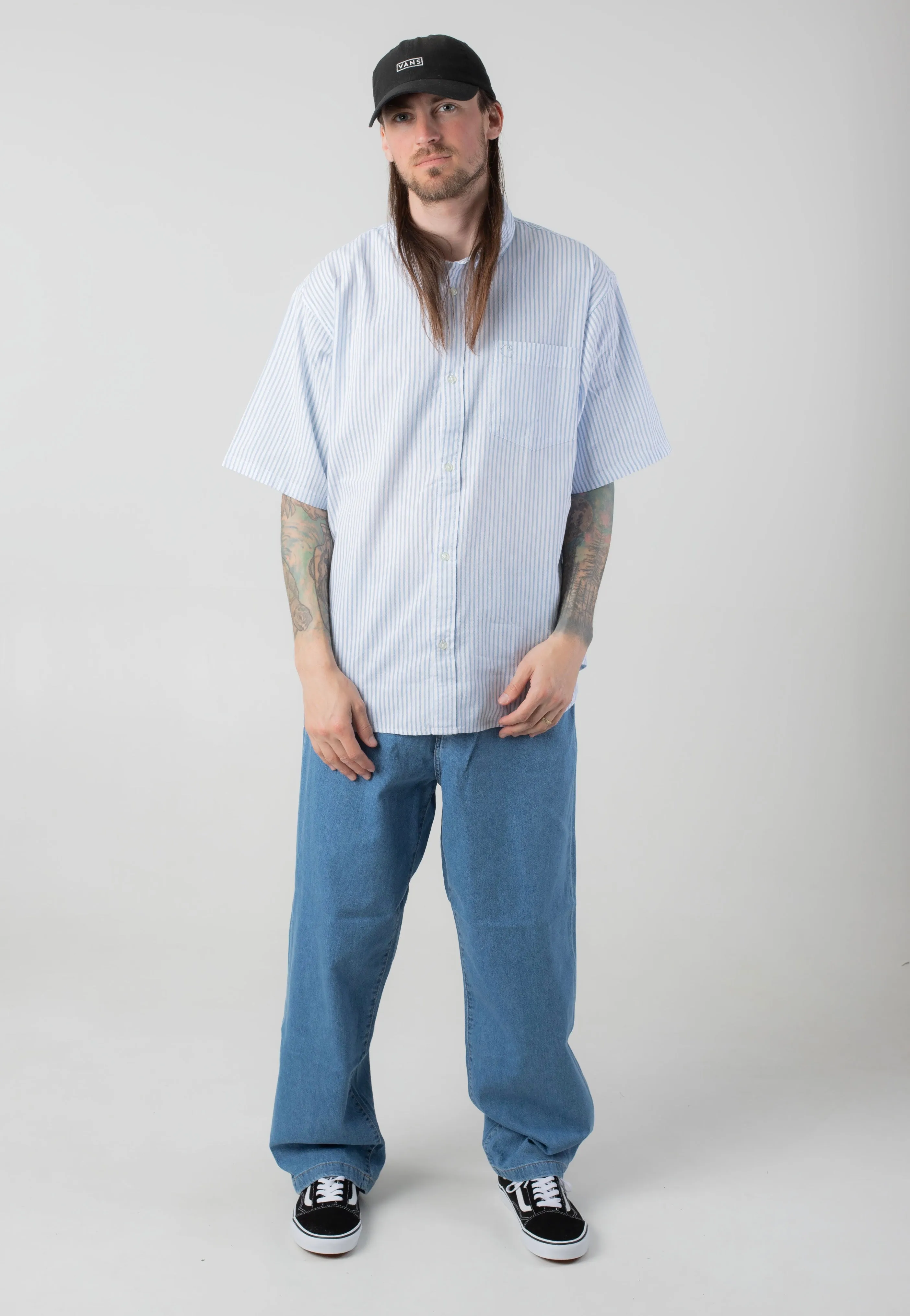 Tailored Fit Carhartt WIP - Lucas Bleached Blue - Pants