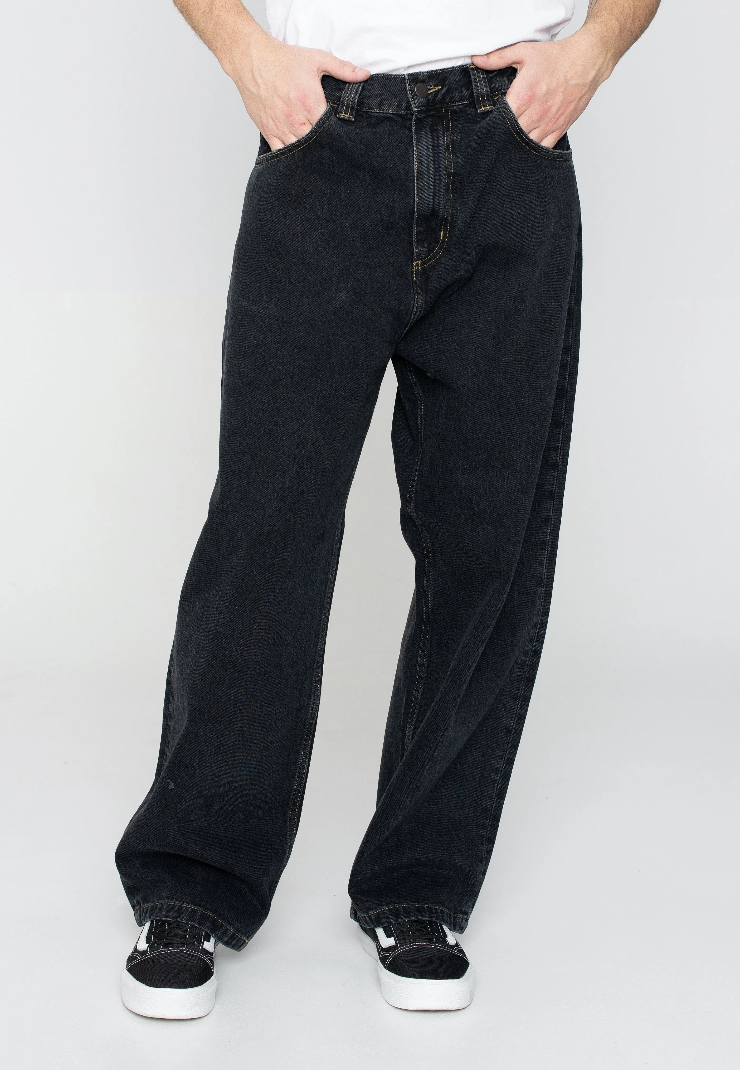 Carhartt WIP - Brandon Stone Washed Black - Jeans Simple Detail