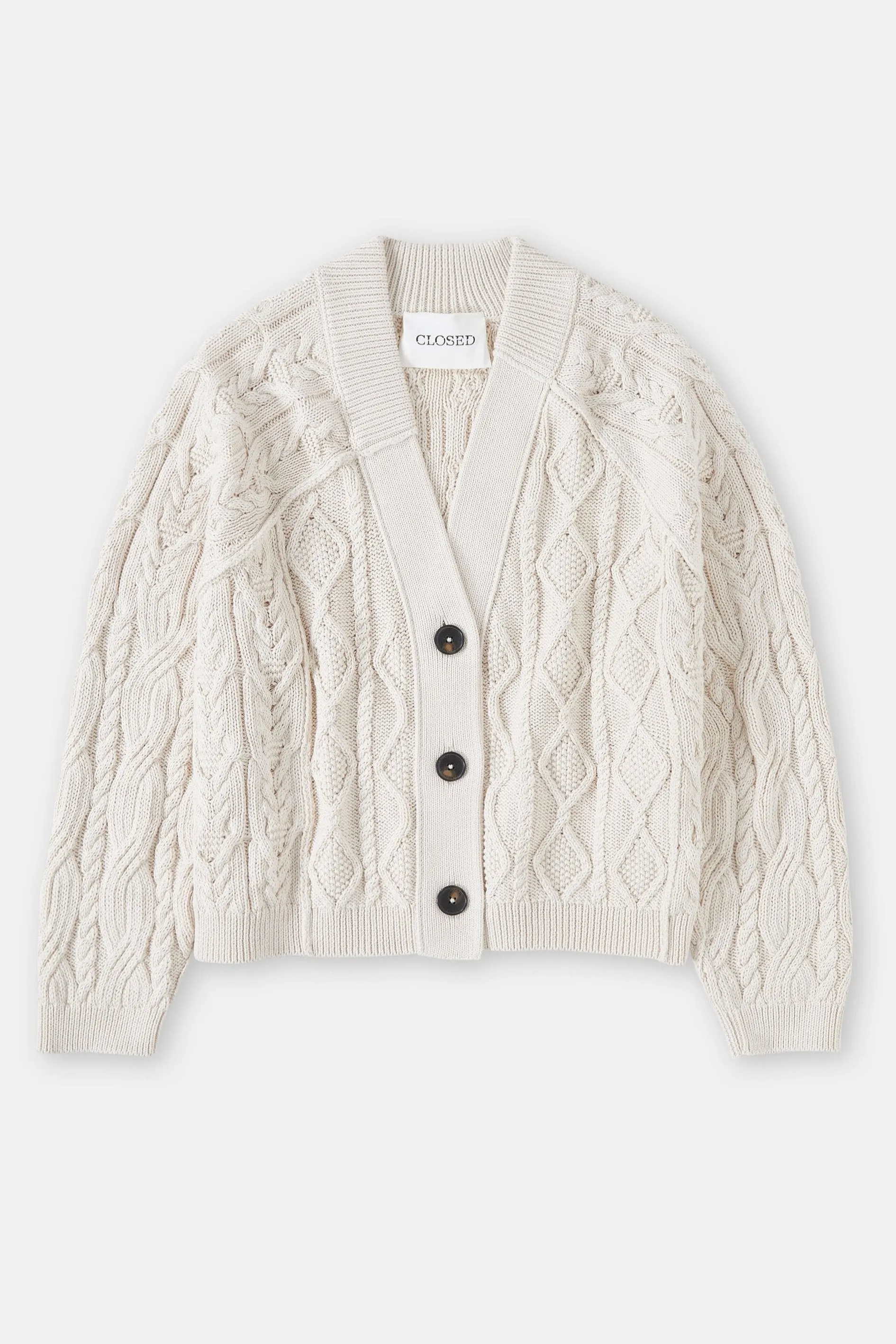 Layered Look Ivory V Cardigan