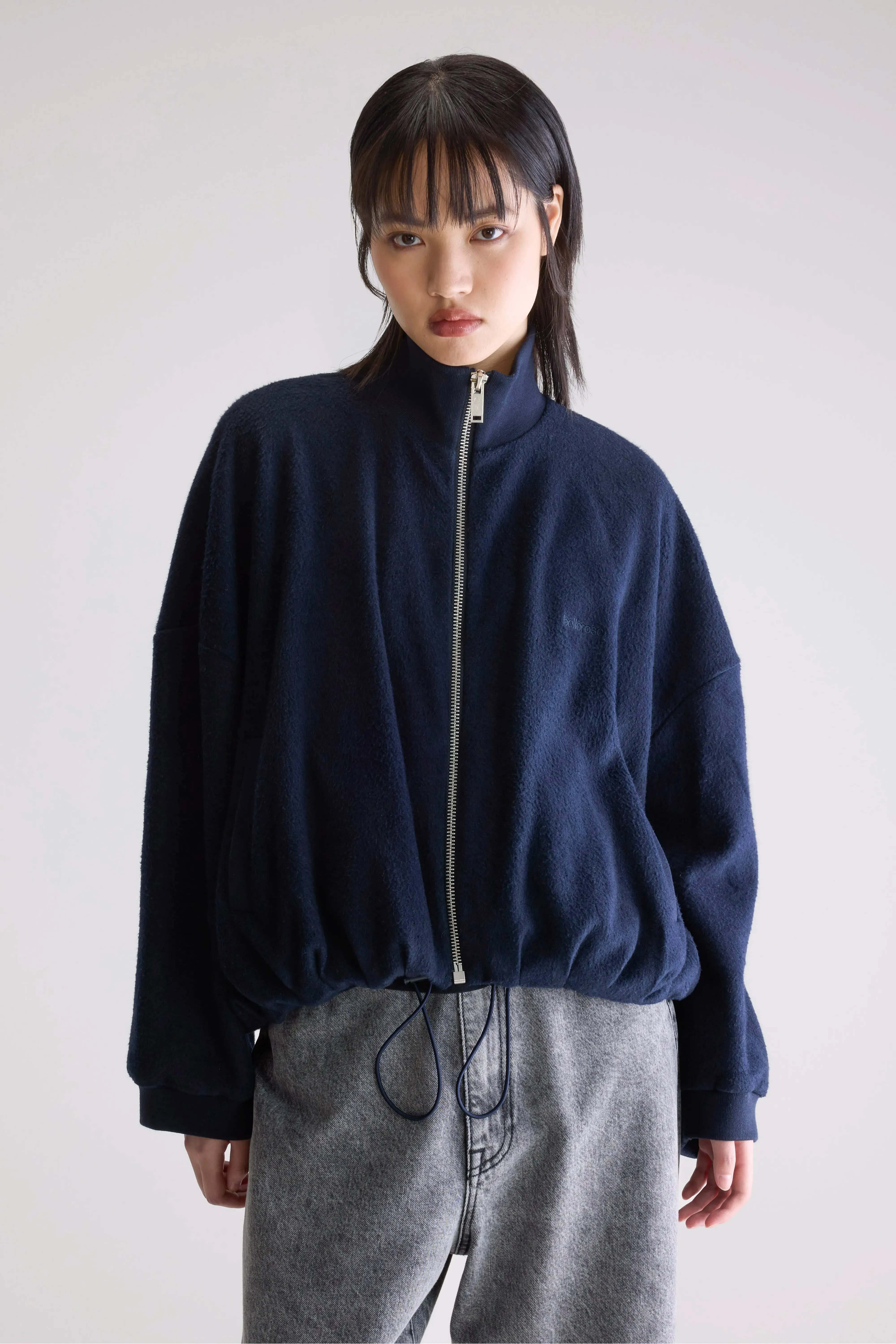 Tallis zip-up sweatshirt (252 / W / NAVY) Fresh Cool