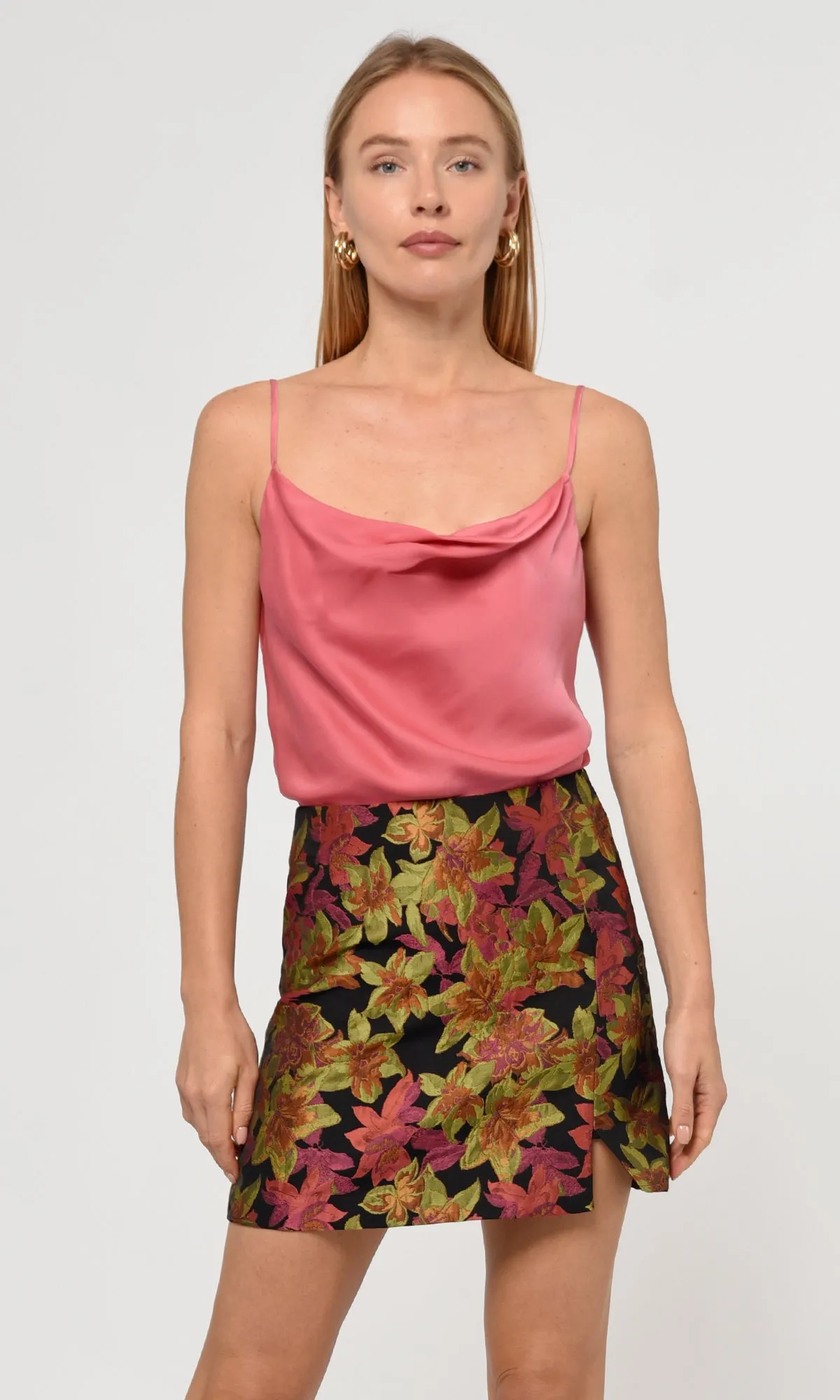 Tania Jacquard Mini Skirt Adjustable Waistband