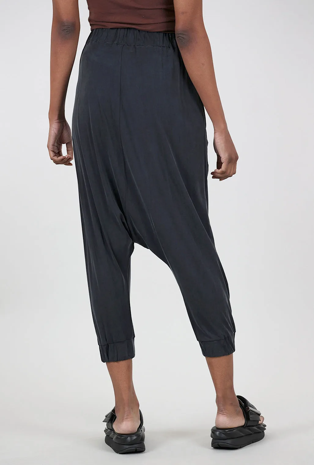Tapered Fit Onto Cupro Pants, Velvet Denim