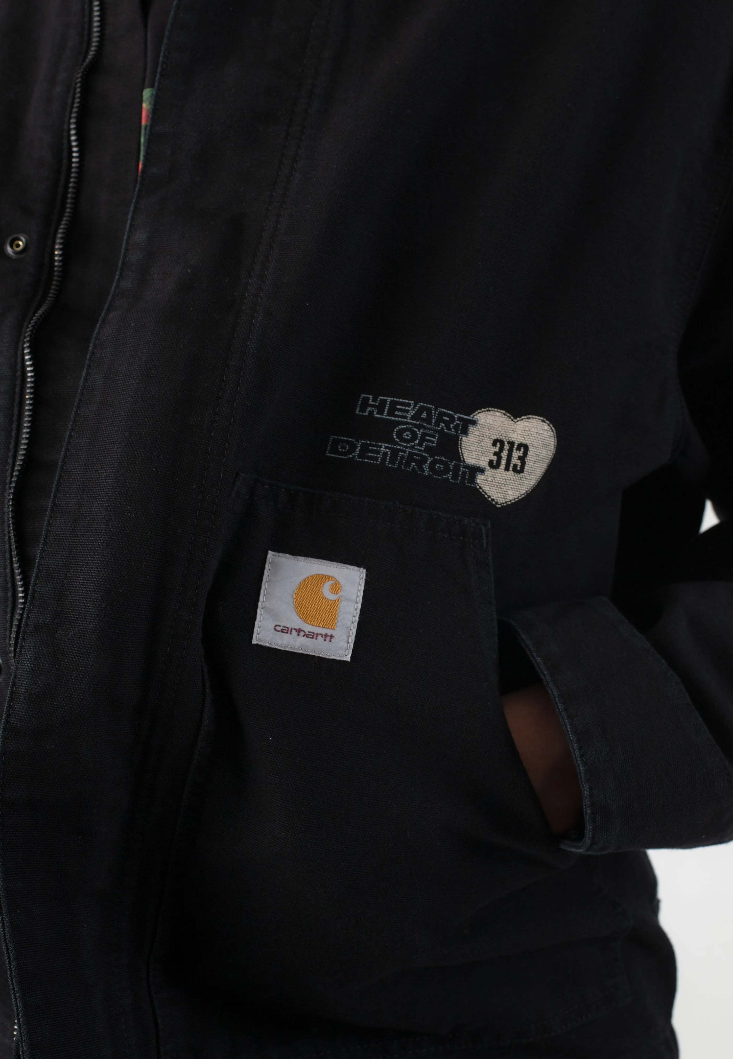 Telescope Carhartt WIP - OG Arcan Graphic Canvas Black/Black Heavy Stone Wash - Jacket