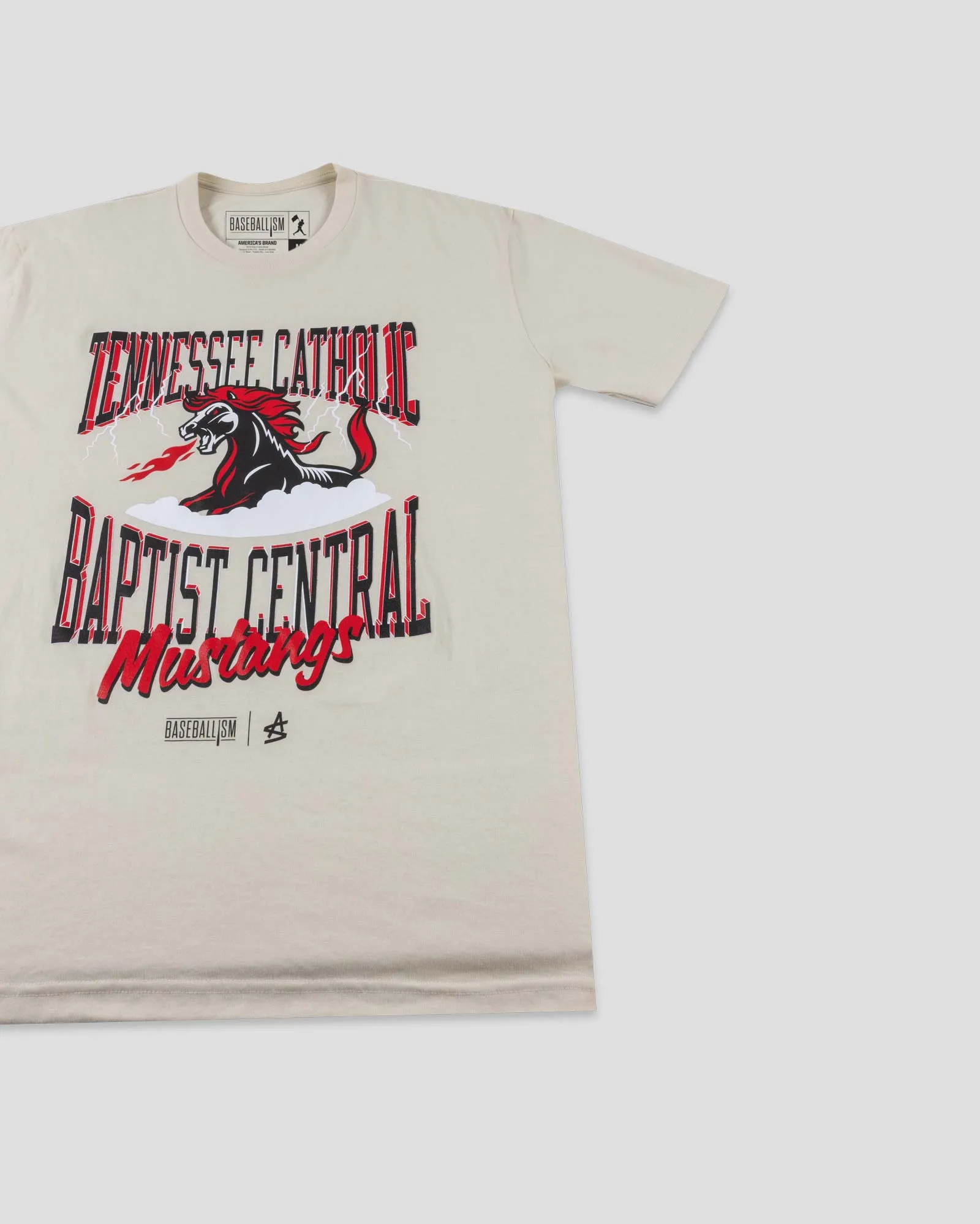 Tennessee Catholic Baptist Central (Cream) - Baseballism x Austin Schultz crew neck