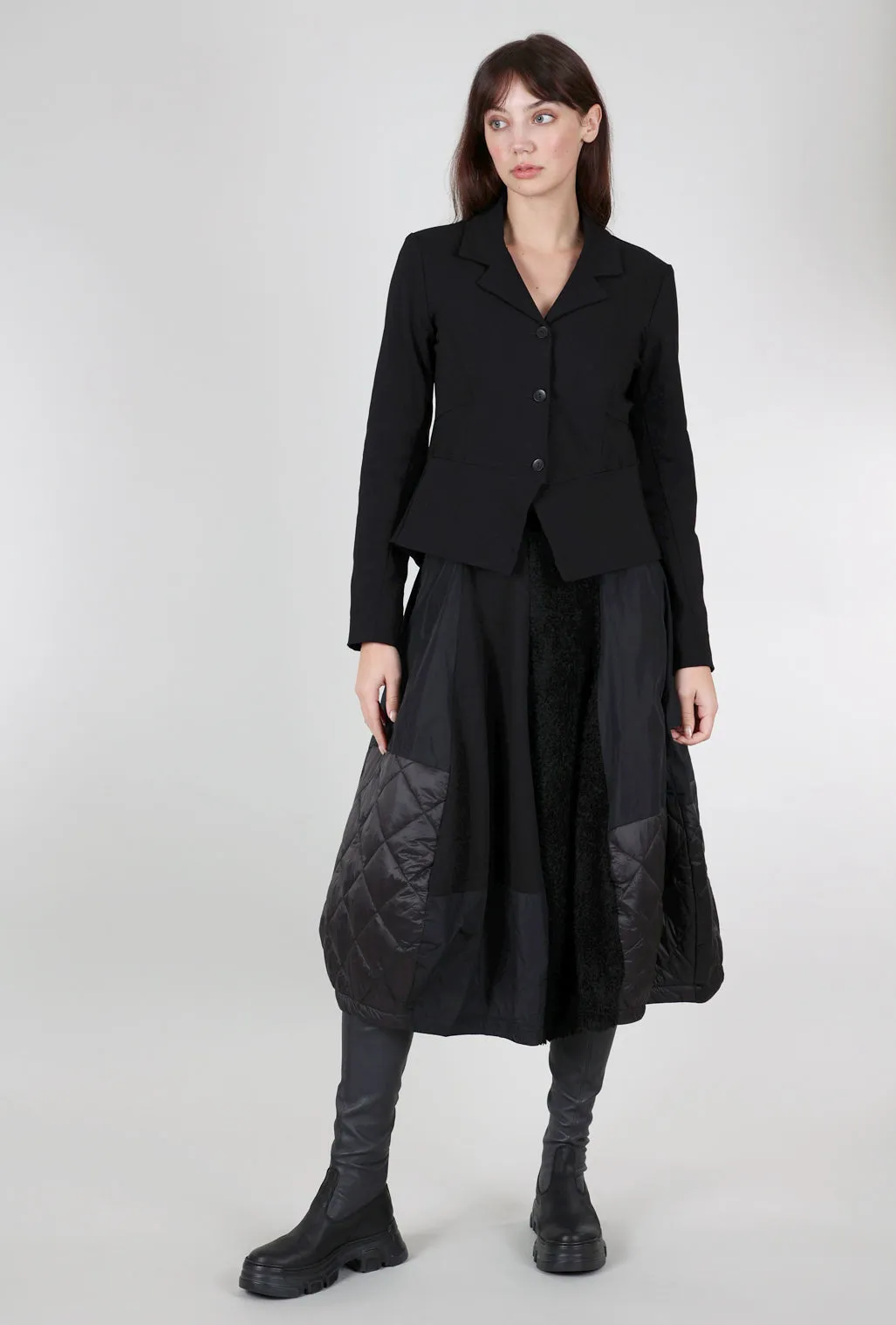 Texture combination Atlantis Jacket, Black