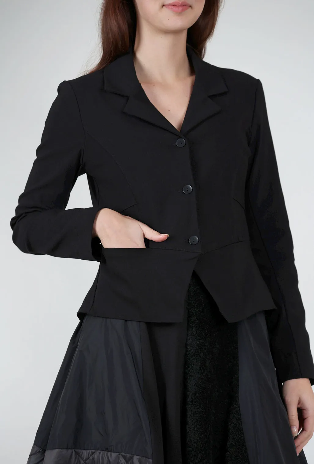 Texture combination Atlantis Jacket, Black