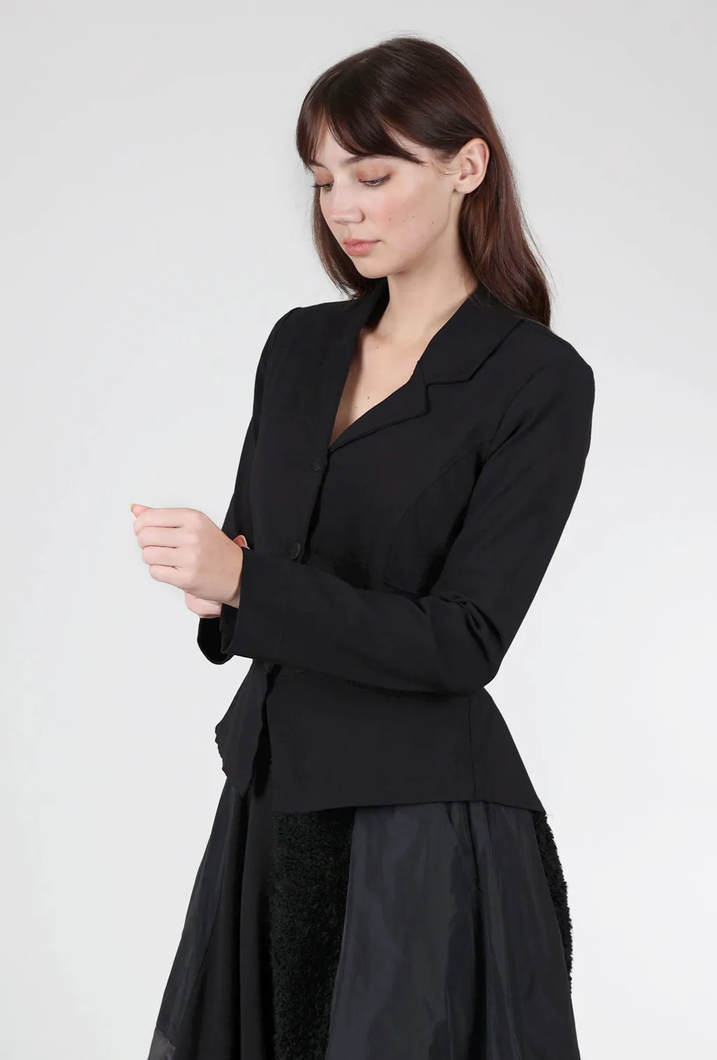 Texture combination Atlantis Jacket, Black