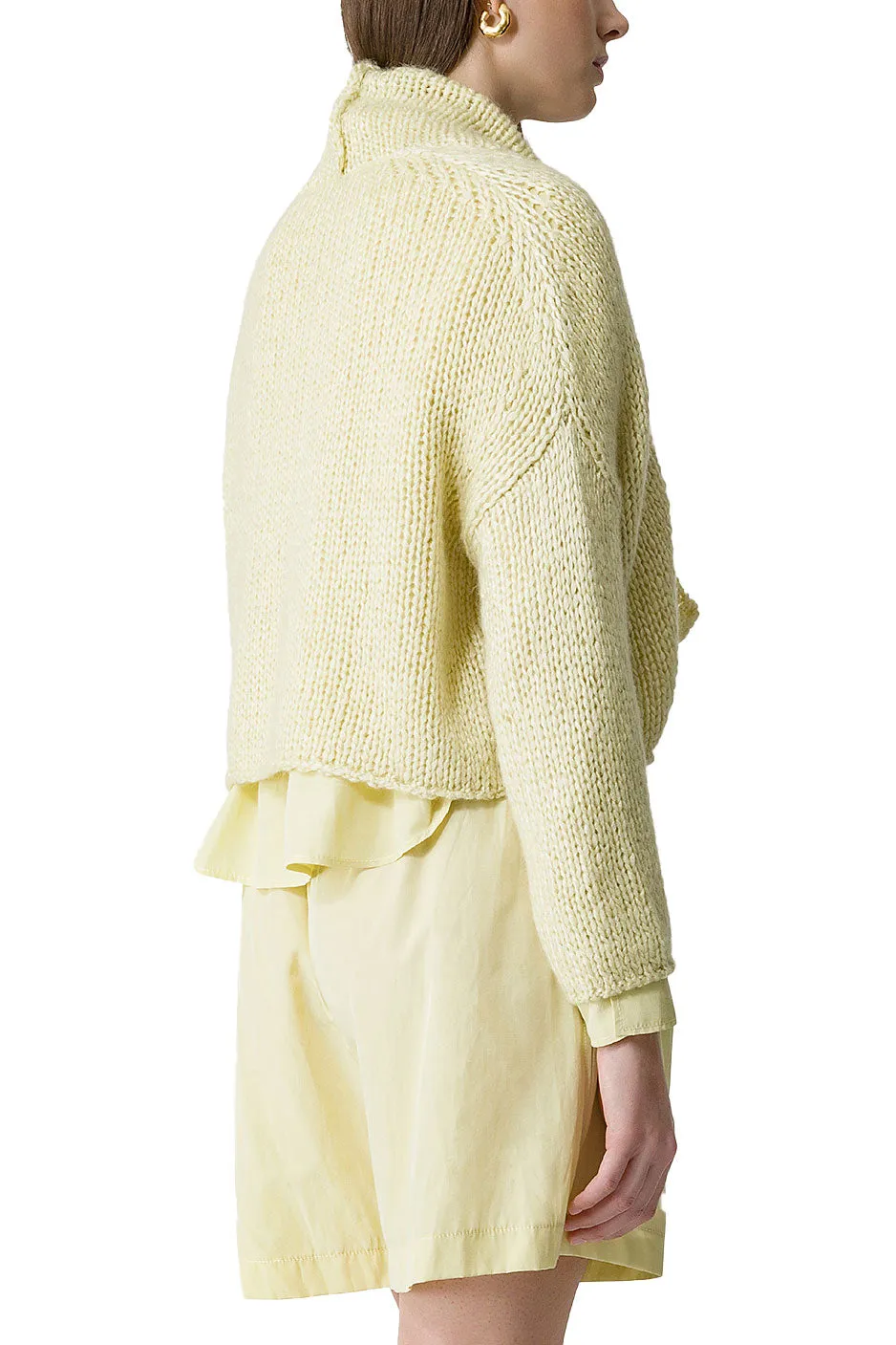 Texture Layer Silk Cashmere Daffodil Cardigan