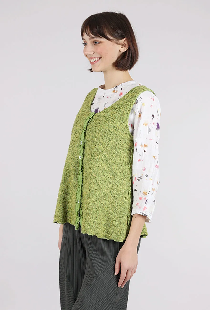 Texture Sweater Vest, Verde Modal