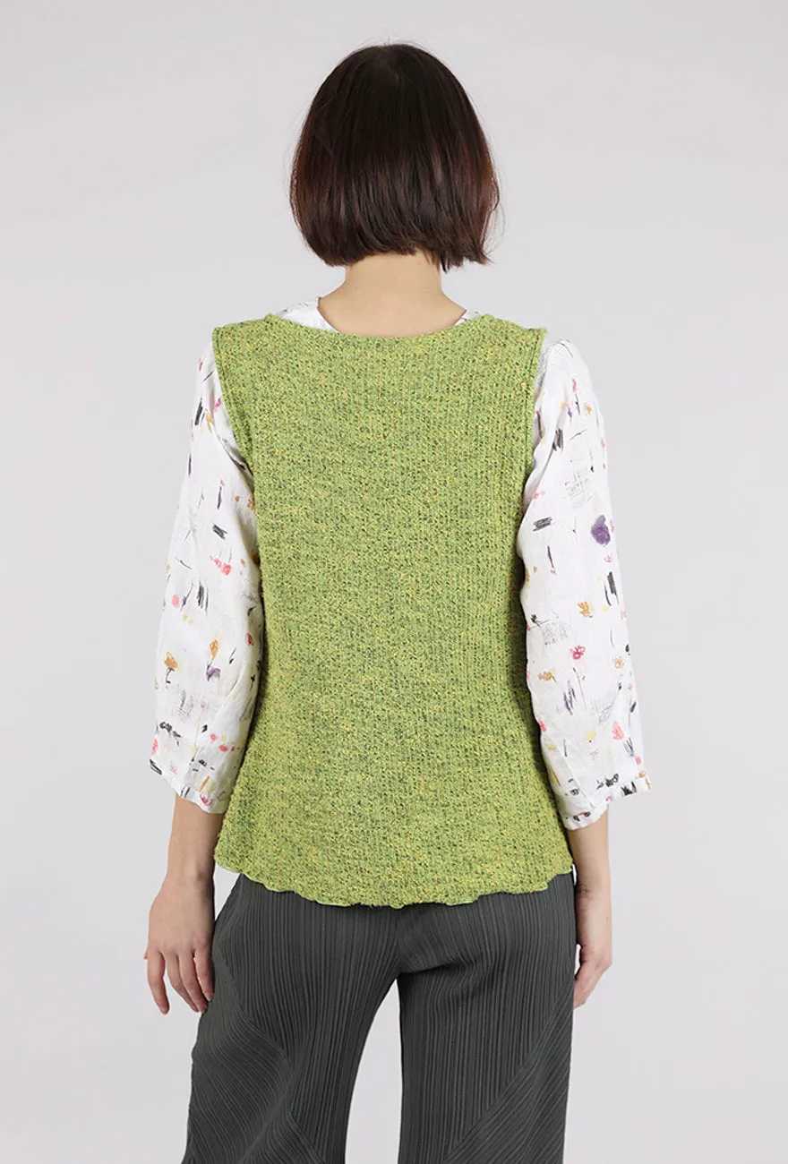 Texture Sweater Vest, Verde Modal