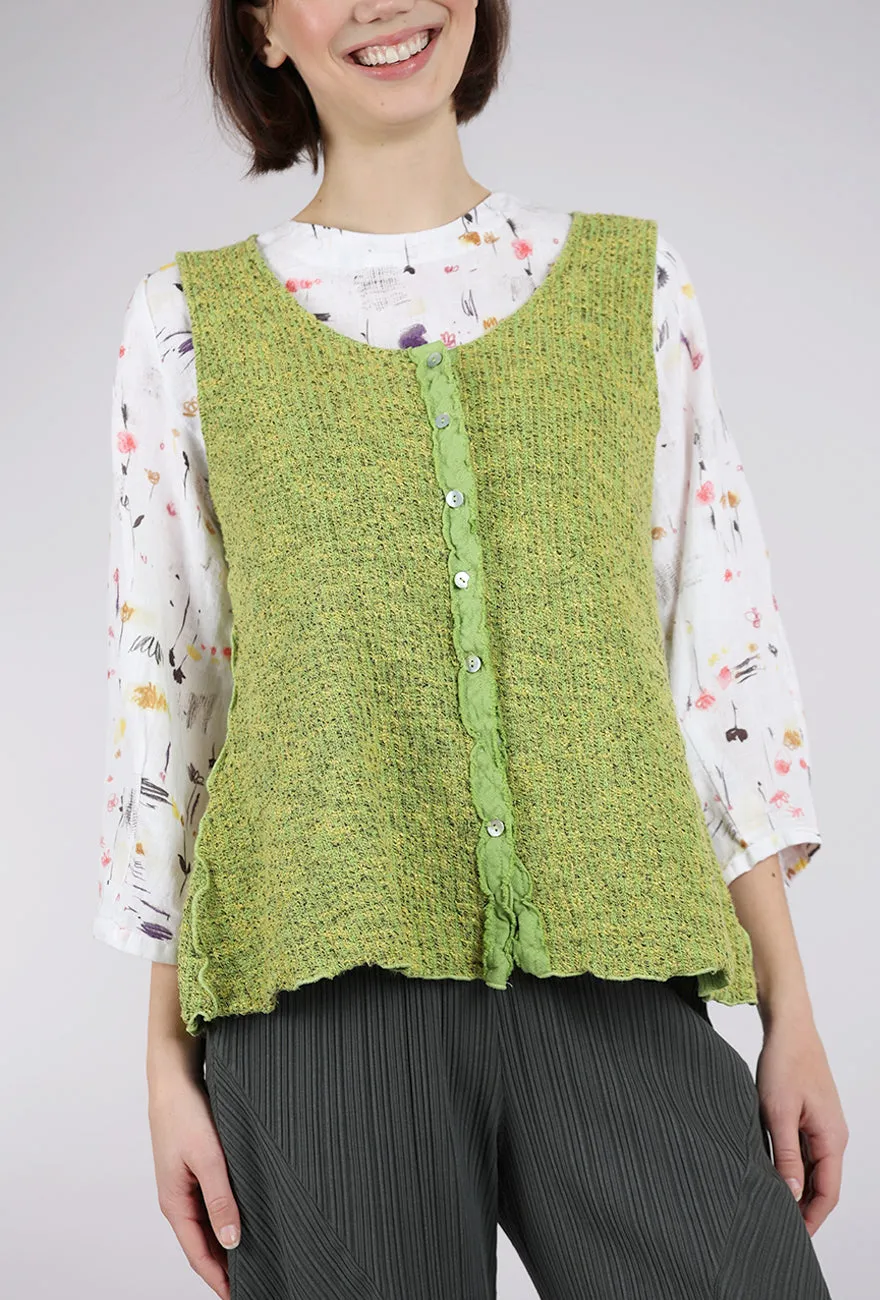 Texture Sweater Vest, Verde Modal
