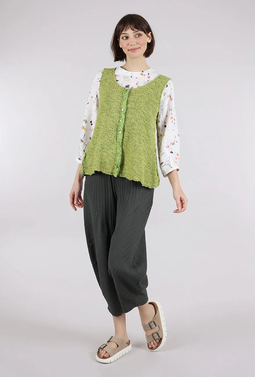 Texture Sweater Vest, Verde Modal