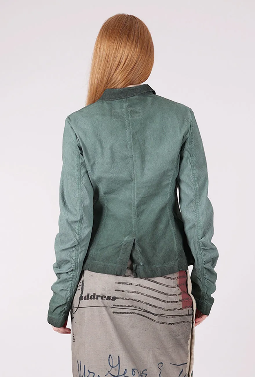Texture Twill Trim Jacket, Pine Reverse Elegant Look