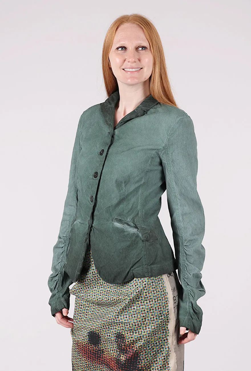 Texture Twill Trim Jacket, Pine Reverse Elegant Look