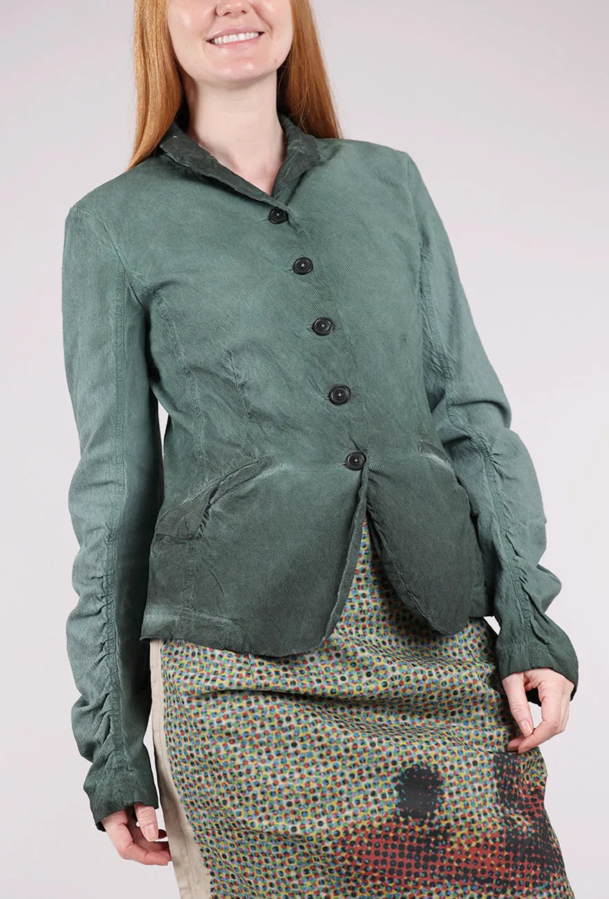 Texture Twill Trim Jacket, Pine Reverse Elegant Look