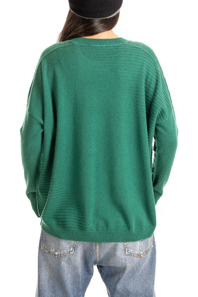 Textured Cedar Green Pullover Street Smart