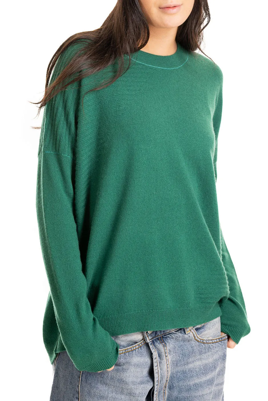 Textured Cedar Green Pullover Street Smart