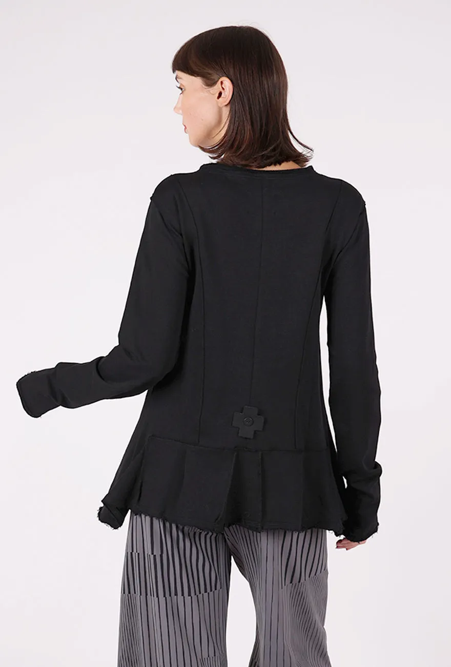 The Hooks Long Jacket, Black Easy Fit Design